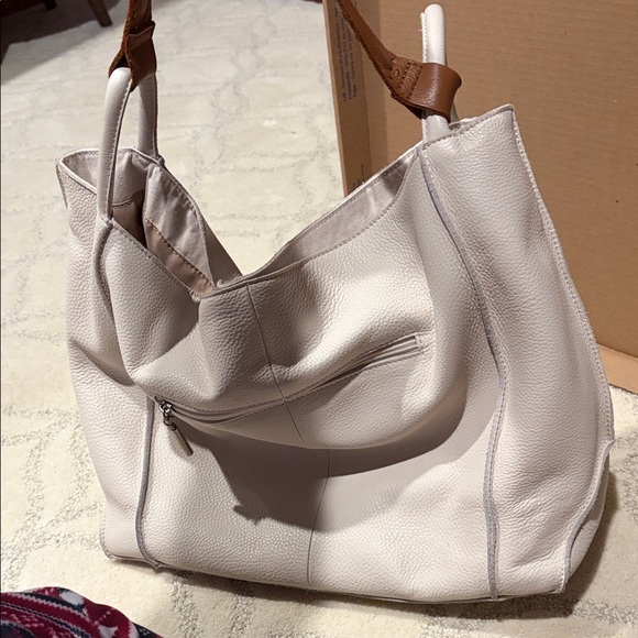 The Sak Cream Leather Shoulder Bag with wallet - Picture 4 of 5